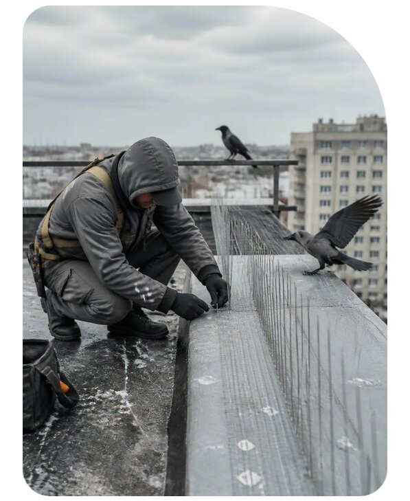 Защита от ворон под ключ в Казани по цене от 5309 р. | Сенат-Кзн